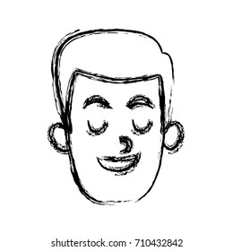 Man smiling with eyes closed