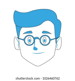 Man smiling face cartoon