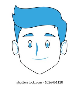 Man smiling face cartoon
