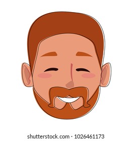 Man smiling face cartoon