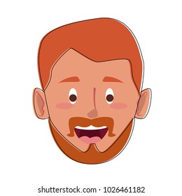 Man smiling face cartoon