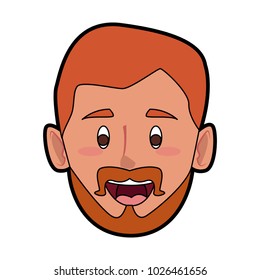 Man smiling face cartoon