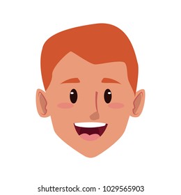 Man smiling face cartoon