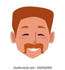 Man smiling face cartoon