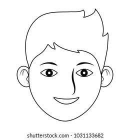 Man Smiling Face Cartoon Stock Vector (Royalty Free) 1031133682 ...