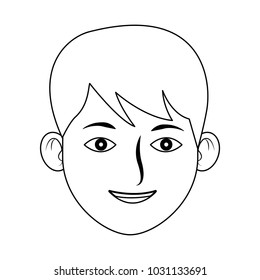 Man smiling face cartoon
