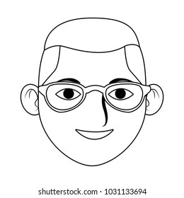 Man smiling face cartoon