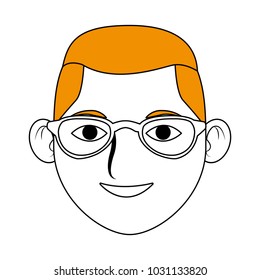 Man smiling face cartoon