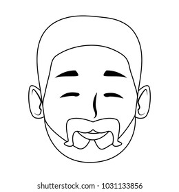 Man smiling face cartoon