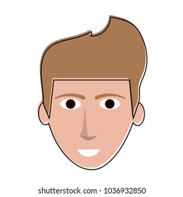 Man smiling face cartoon