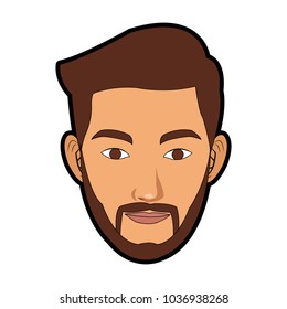 Man smiling face cartoon