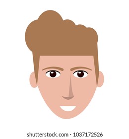 Man smiling face cartoon