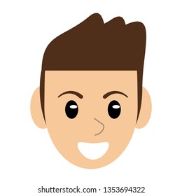 Man smiling face cartoon