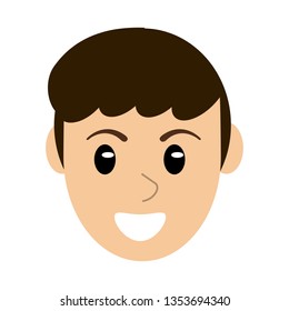 Man smiling face cartoon