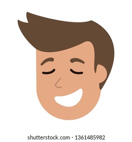 Man smiling face cartoon