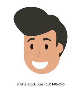Man smiling face cartoon
