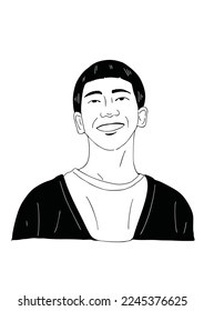 man smiling happy
free time art hand drawn illustration