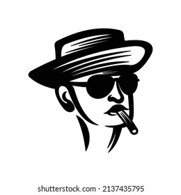 Man Smoke Business Vector Design