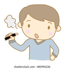 Man to smoke electronic cigarettes