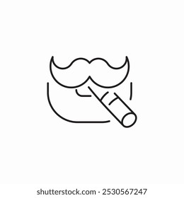 man smoke icon sign vector