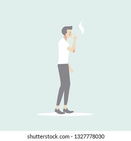 man smoke smoking cigarettes vector