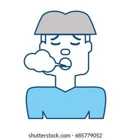 Man smoking cartoon