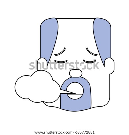 Man smoking cartoon