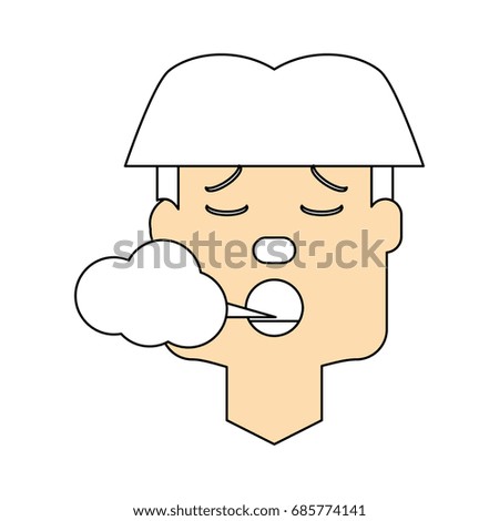 Man smoking cartoon