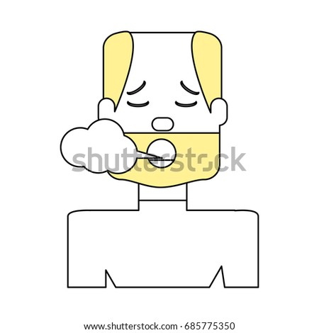 Man smoking cartoon