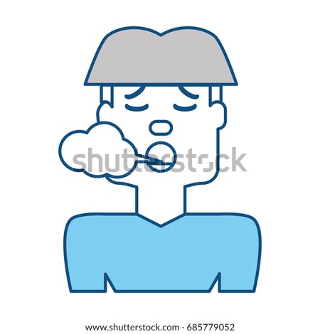Man smoking cartoon