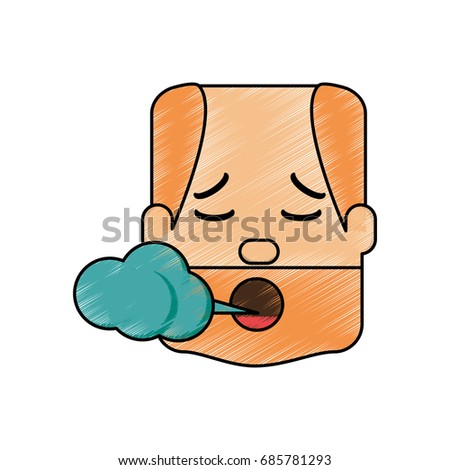 Man smoking cartoon