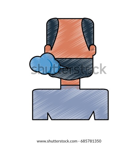 Man smoking cartoon
