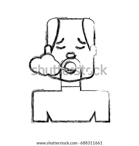 Man smoking cartoon