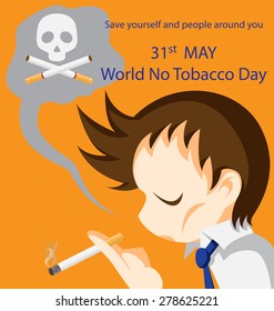 Man smoking with cigarette in hand