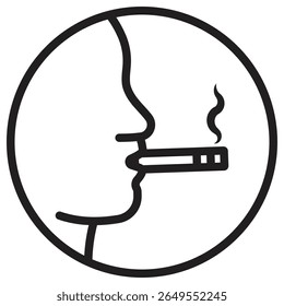 homem fumando ícone de cigarro vetor ilustração sinal isolado