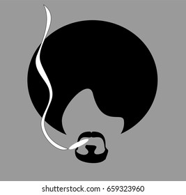 man smoking marijuana cigarette