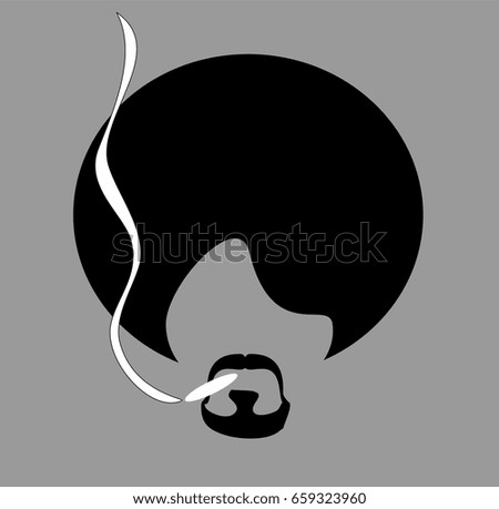man smoking marijuana cigarette