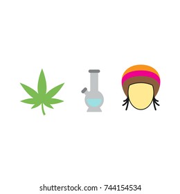 man smoking marijuana with retro psychedelic background
