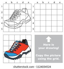 Man Sneaker, the educational game with simple game level. Copy the picture.