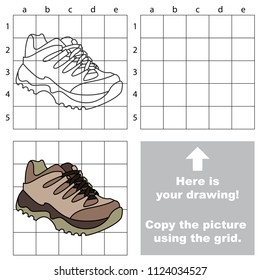 Man Sneaker, the educational game with simple game level. Copy the picture.