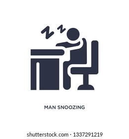  Man Sitting Front Computer Businessman Working Stock Vector (Royalty ...