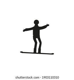 Man snowboarding on white background