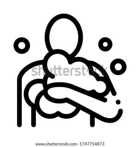 man in soap suds icon vector. man in soap suds sign. isolated contour symbol illustration