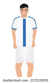 Man in soccer uniform. vector illustration