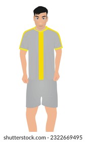 Man in soccer uniform. vector illustration