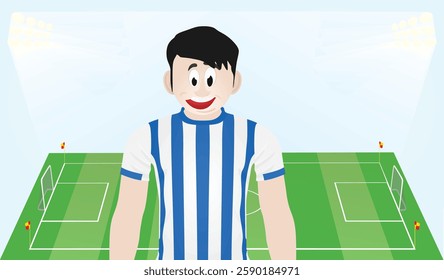 Man in soccer uniform. vector illustration