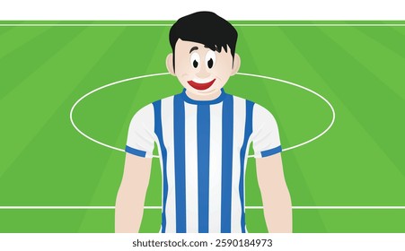 Man in soccer uniform. vector illustration