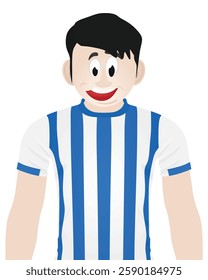 Man in soccer uniform. vector illustration