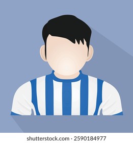 Man in soccer uniform. vector illustration
