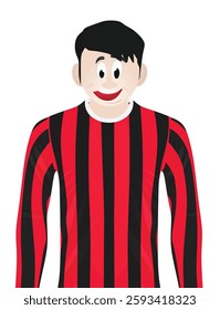 Man in soccer uniform. vector illustration